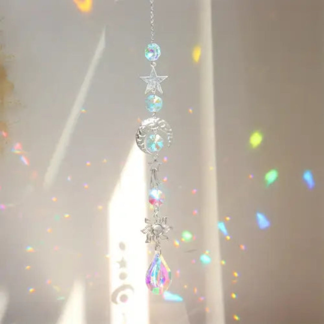 "Crystal Rhinestone Suncatcher for Window – Vibrant Rainbow Maker & Home Décor"